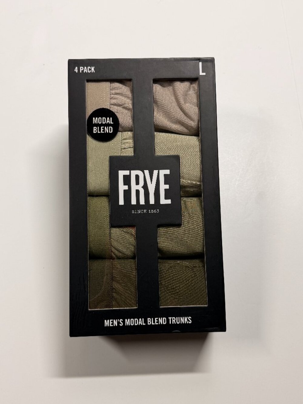 FRYE Modal Blend Boxer Briefs - 4 Pack - NWT - Green & Tan Earth Tones
